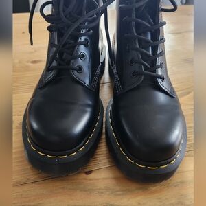Dr. Martens Black and Yellow Iconic Boots